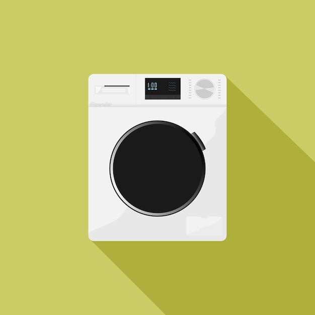 Washing machine on a green background