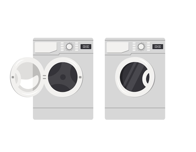 洗濯機アイコンバスルームの電化製品の正面図
