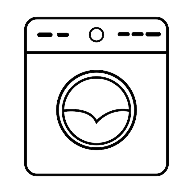 Washing machine icon logo vector design template