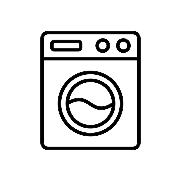 Vector washing machine icon vector design template in white background