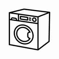 Vector washing machine icon vector design template in white background