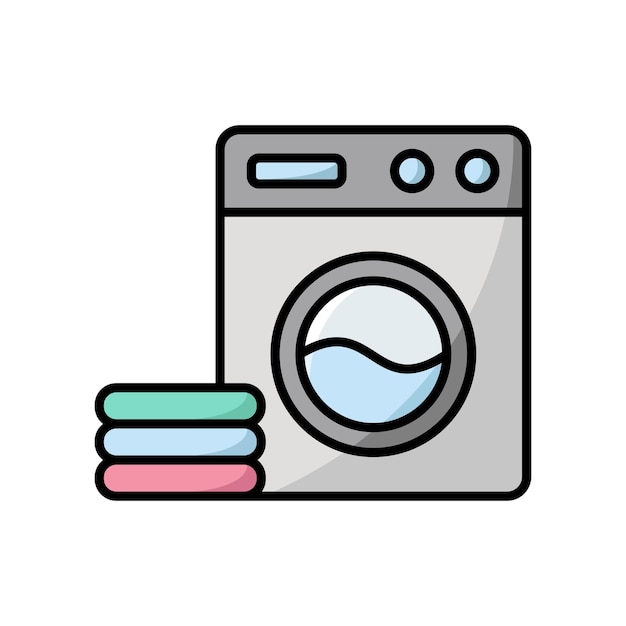 Vector washing machine icon vector design template in white background