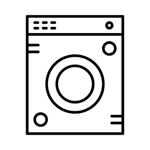 Washing Machine Line Illustration