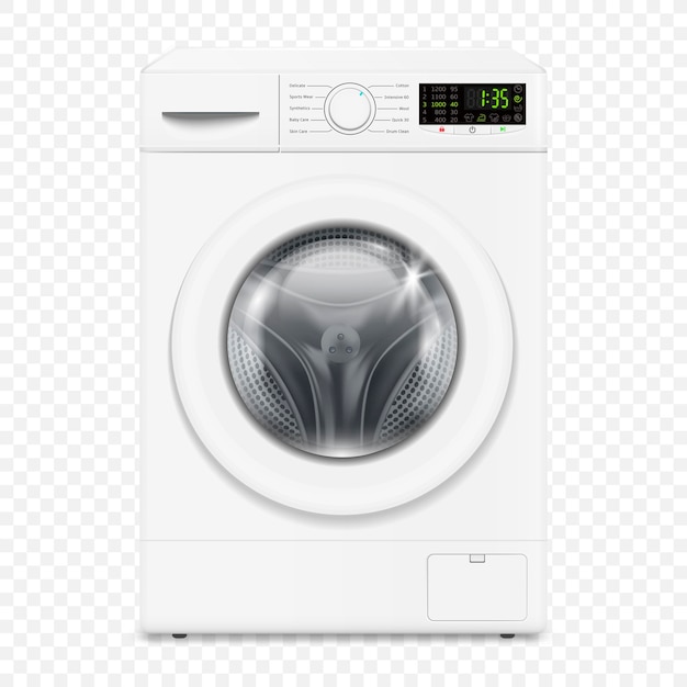 Vector washing machine mock up isolated