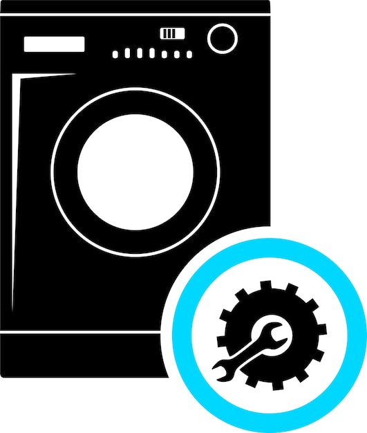 Washing Machine Repair Service. Vector illustration.