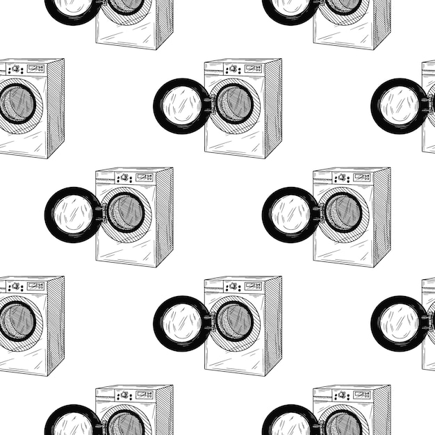 Washing machine seamless pattern collection