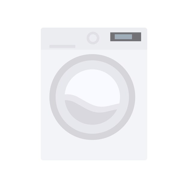 Vector washing machine vector flat illustration white background