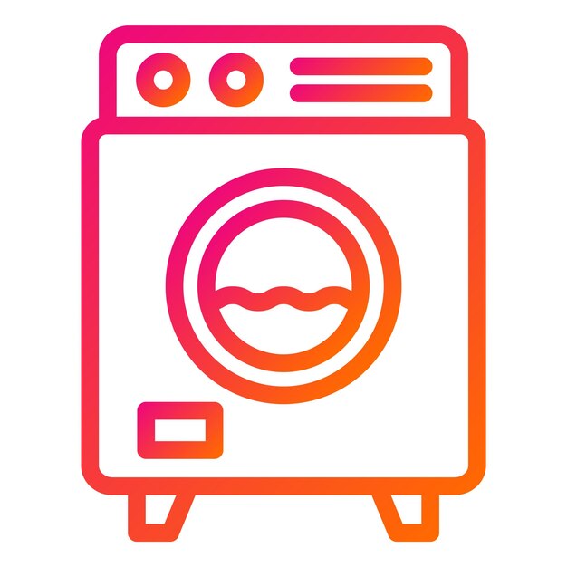 洗機のベクトルアイコンデザインイラスト