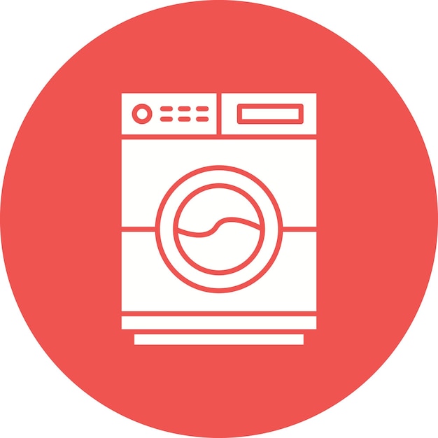 Washing Machine Vector Illustration Style