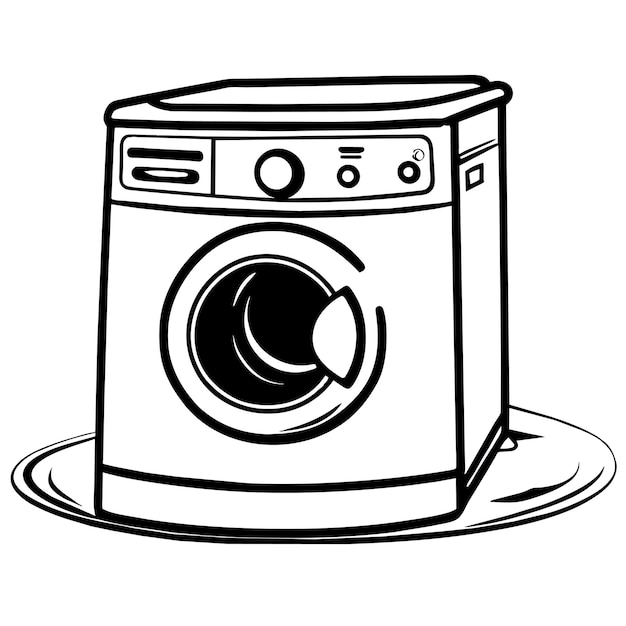 Vector washing machine vector illustration