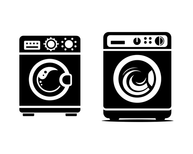 Vector washing silhouette vector icon graphic logo design