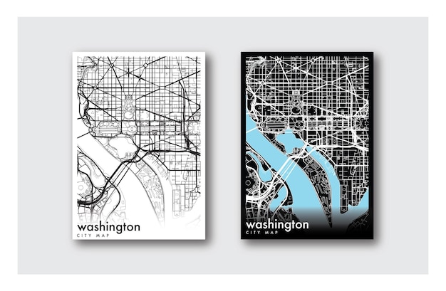 Vector washington city map