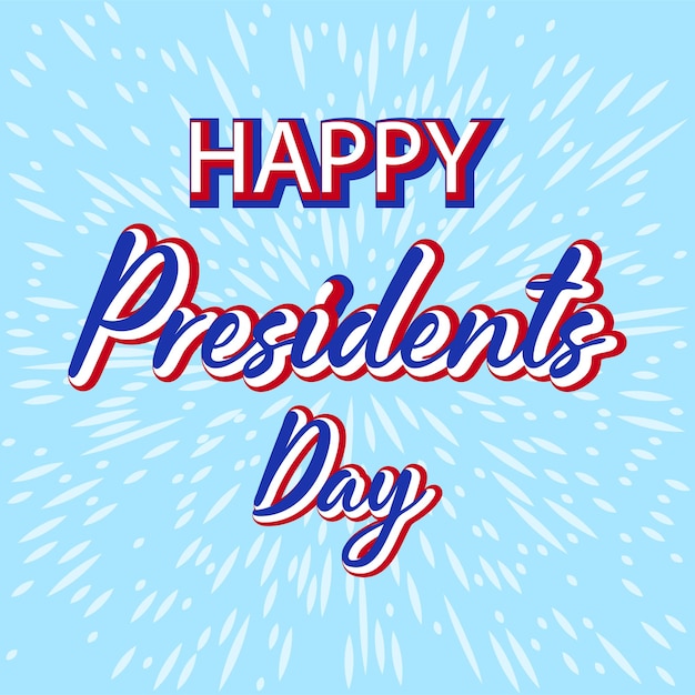 Vector washington presidents verjaardag president's day achtergrondontwerp banner poster greeting card