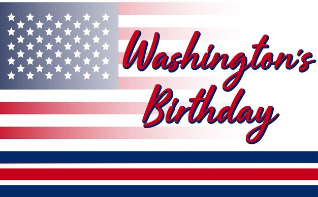 Vector washington presidents verjaardag president's day achtergrondontwerp banner poster greeting card