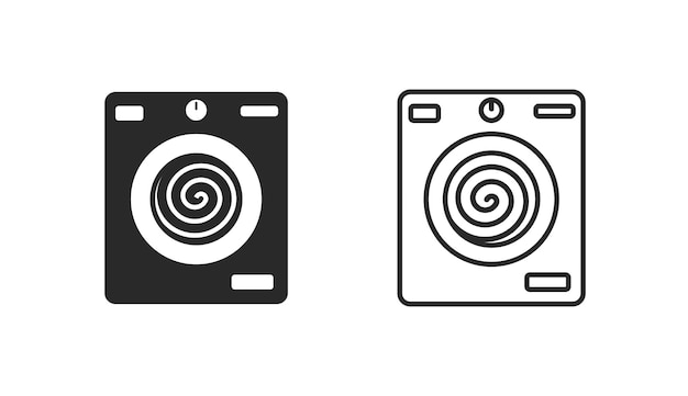 Wasmachine pictogram silhouet pictogram eenvoudige clipart of wasserette wasmachine vorm logo zwart en wit