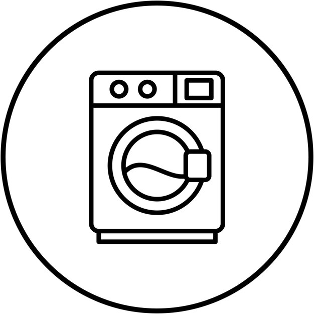 Wasmachine vector icoon Kan worden gebruikt voor Fabric Features iconset