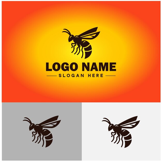 Wasp logo vector art icon graphics for company brand business icon wasp logo template