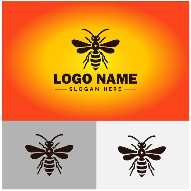 Wasp logo vector art icon graphics for company brand business icon wasp logo template