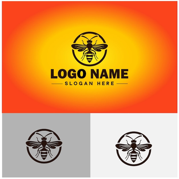 wasp logo vector art icon graphics for company brand business icon wasp Logo template