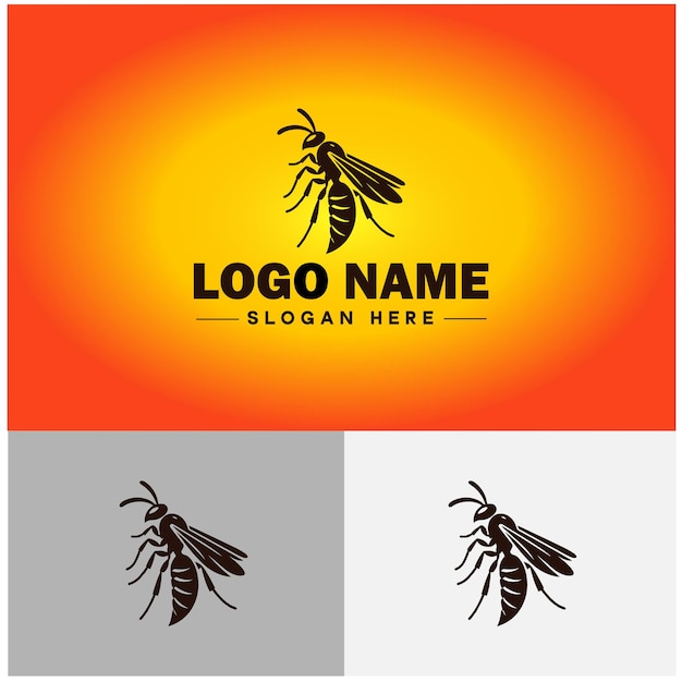 Wasp logo vector art icon graphics for company brand business icon wasp logo template