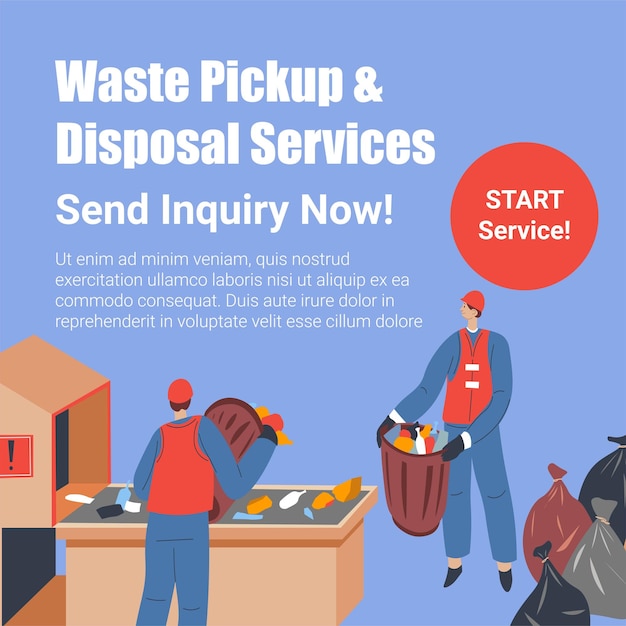 Waste pickup and disposal service send inquiry