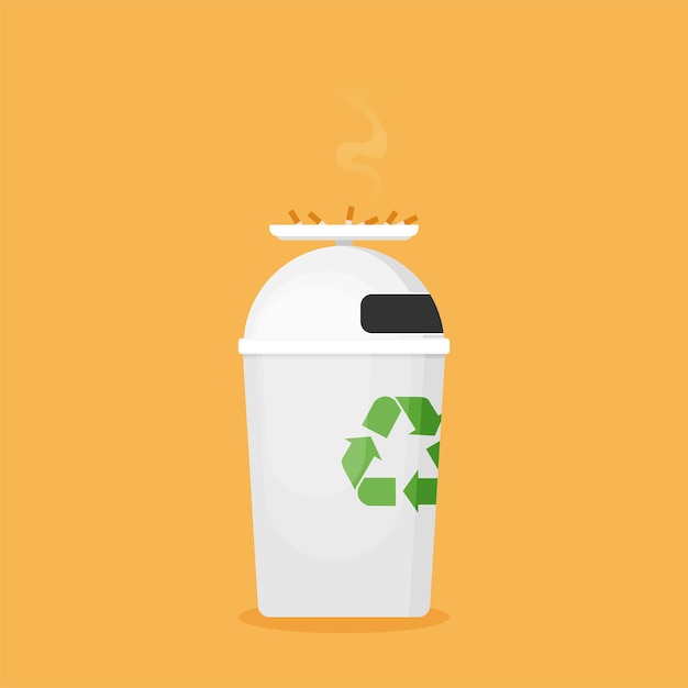 Vector waste sorting garbage bin vector