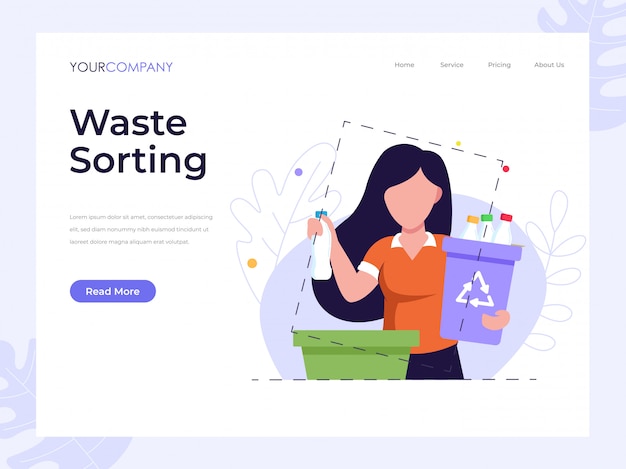 Waste sorting landing page