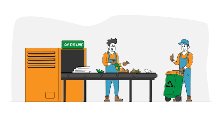 Vector wastes recycling technological process