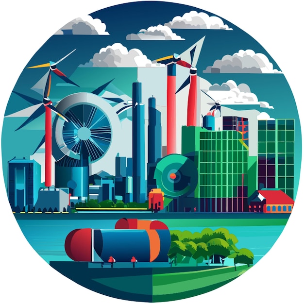 wat de circulaire economie mogelijk maakt vector illustratie