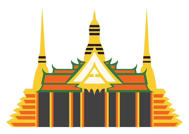 wat phra kaew illustration vector
