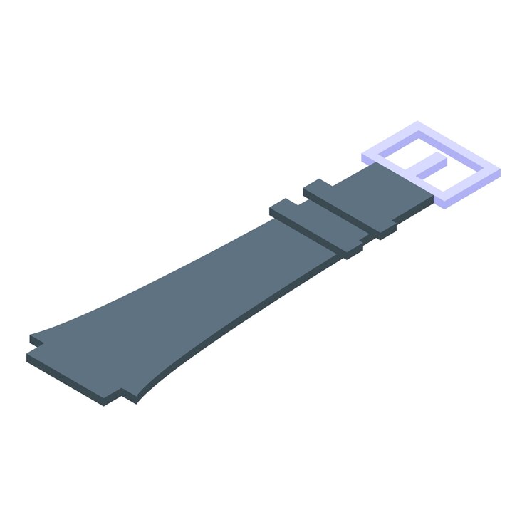 Vector watch belt icon isometric vector wrist clock band modern smartwatch belt