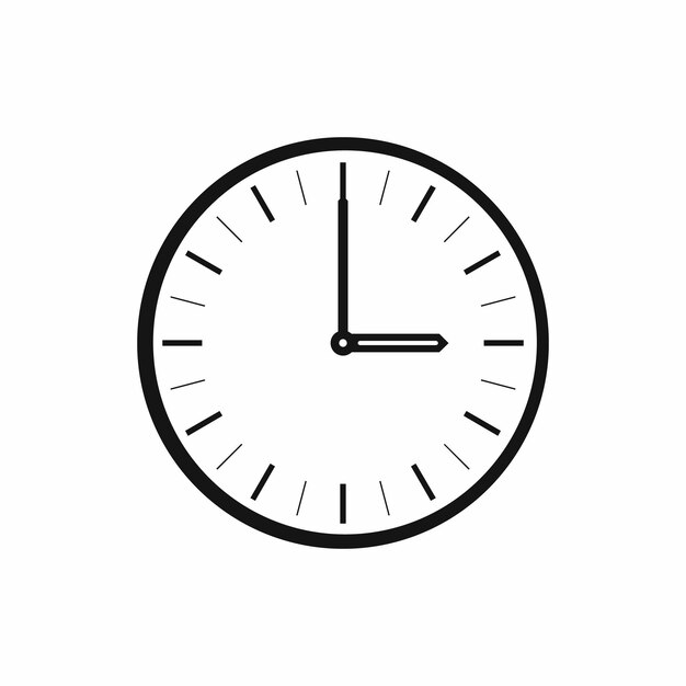 Vector watch icon in simple style for any design