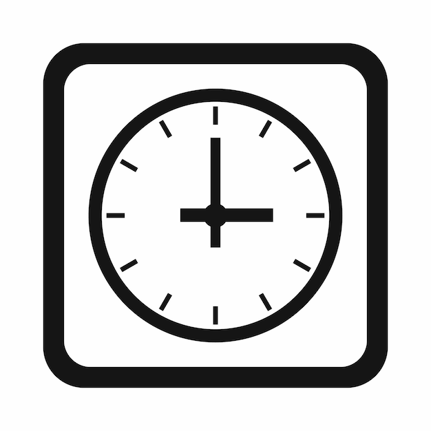 Watch icon in simple style isolated on white background