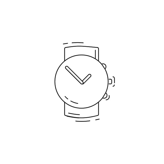 Vector watch line icon watch thin line icon