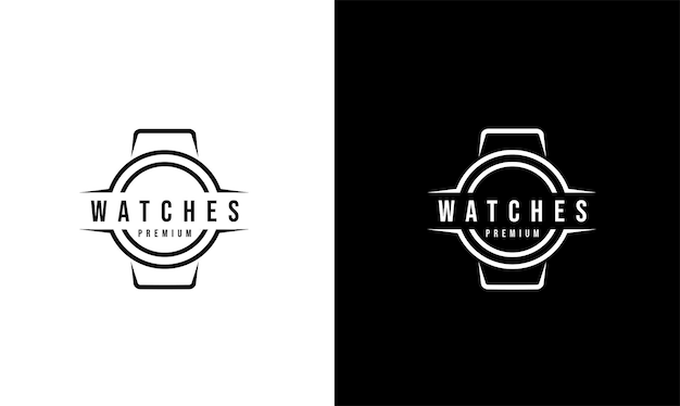 Watch logo design template vector illustration