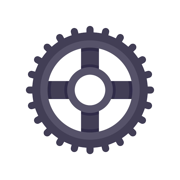 Watch repair wheel icon Flat illustration of watch repair wheel vector icon isolated on white background