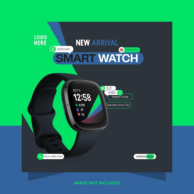 watch sale social media post template for Facebook, Instagram post