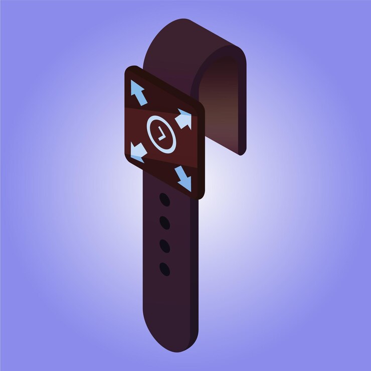 Vector a watch with an arrow on it that says walk on it