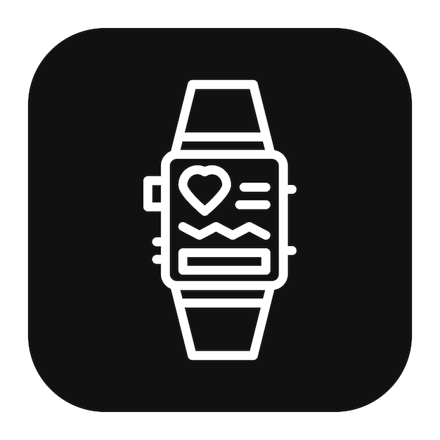 Vector a watch with a heart symbol on the face