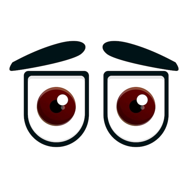 Vector watching eyes icon cartoon of watching eyes vector icon for web design isolated on white background