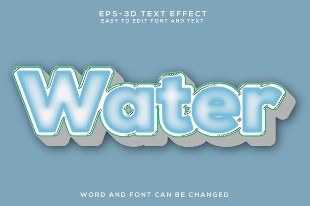水3Dテキスト効果