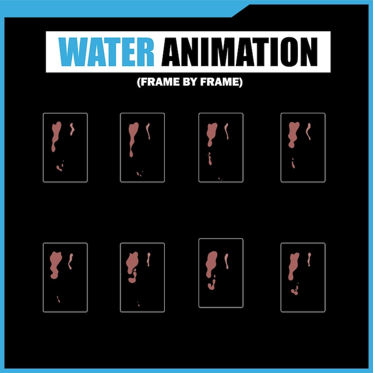 Vector water animation - frame by frame