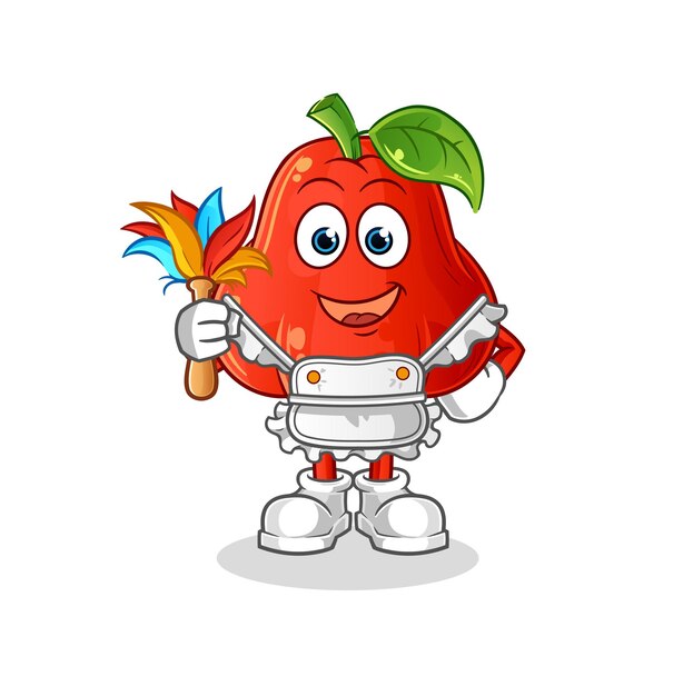 Water appel meid mascotte cartoon vector