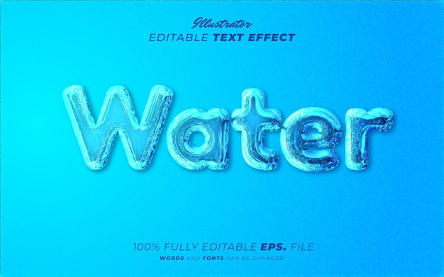 Water bewerkbaar teksteffect