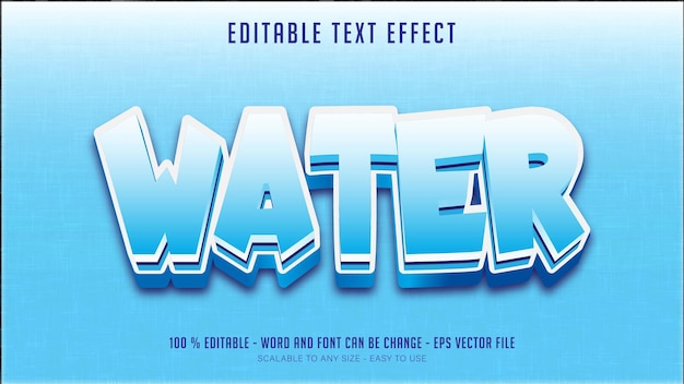 Water bewerkbaar teksteffect