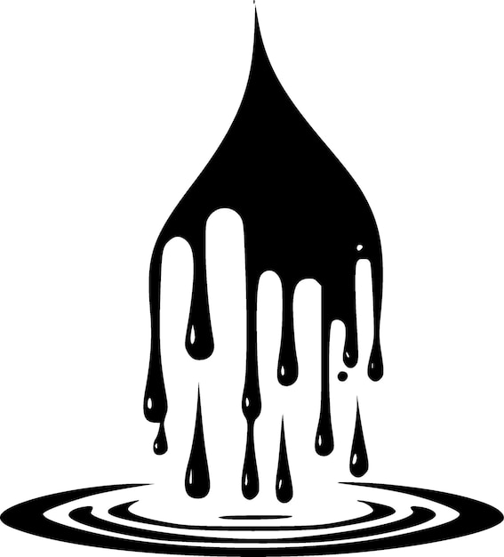 Water Black and White Vector illustration