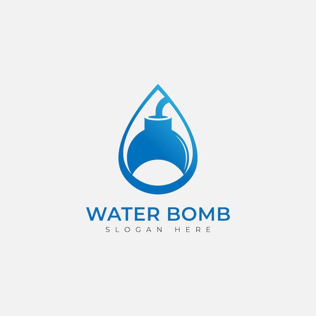 Modello di progettazione dell'icona del logo della bomba d'acqua