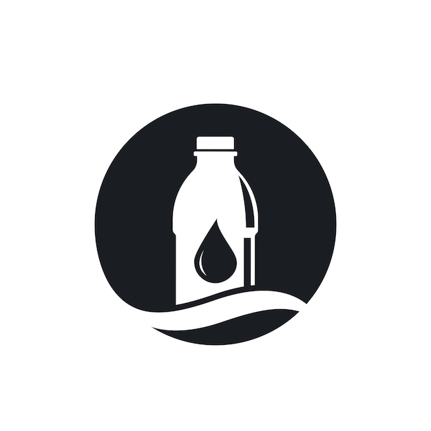 Disegno dell'illustrazione vettoriale dell'icona della bottiglia d'acqua