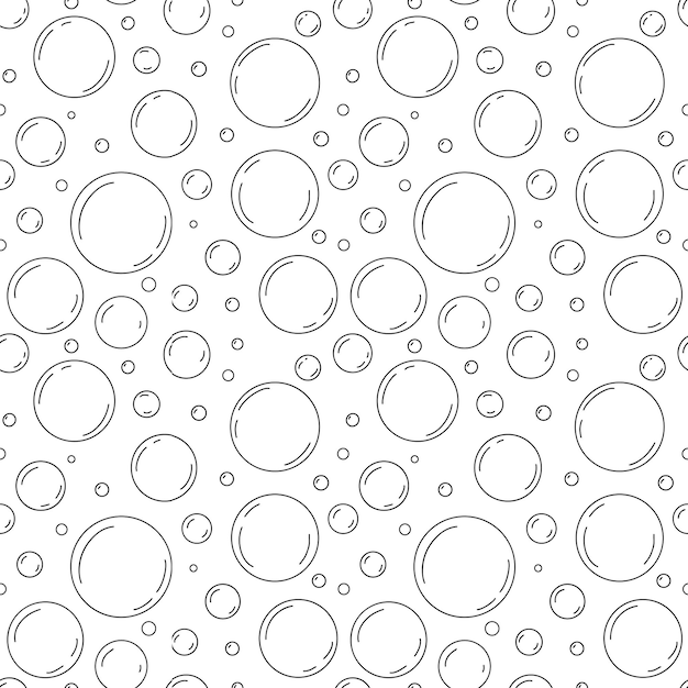 Vector water bubble seamless vector pattern background cleaning concept cartoon foam vector illustration