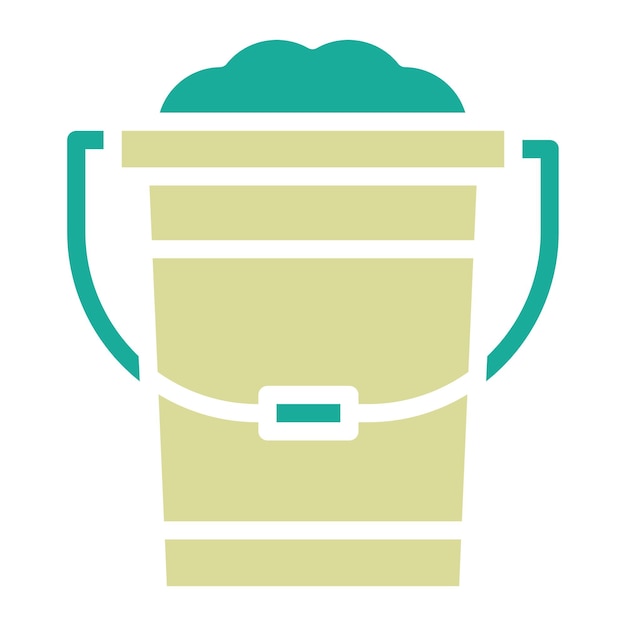 Water bucket vector icon illustration of hygiene routine iconset